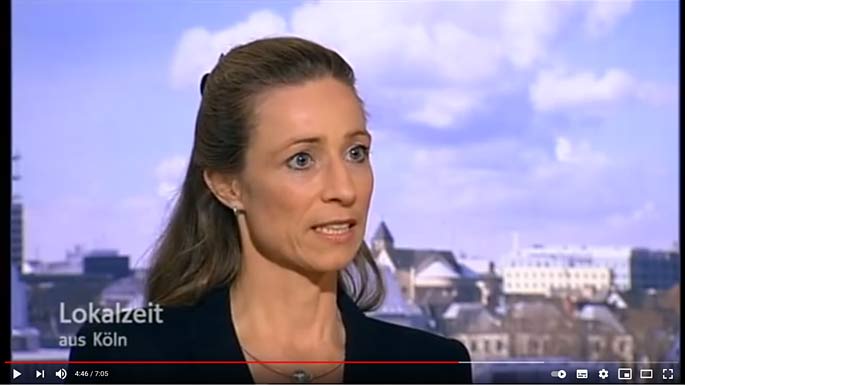 Physiotherapeutin Ktrain Franke, Inhbaerin fitagain, Praxis für Physiotherapie, in der WDR Lokalzeit zum Thema CMD